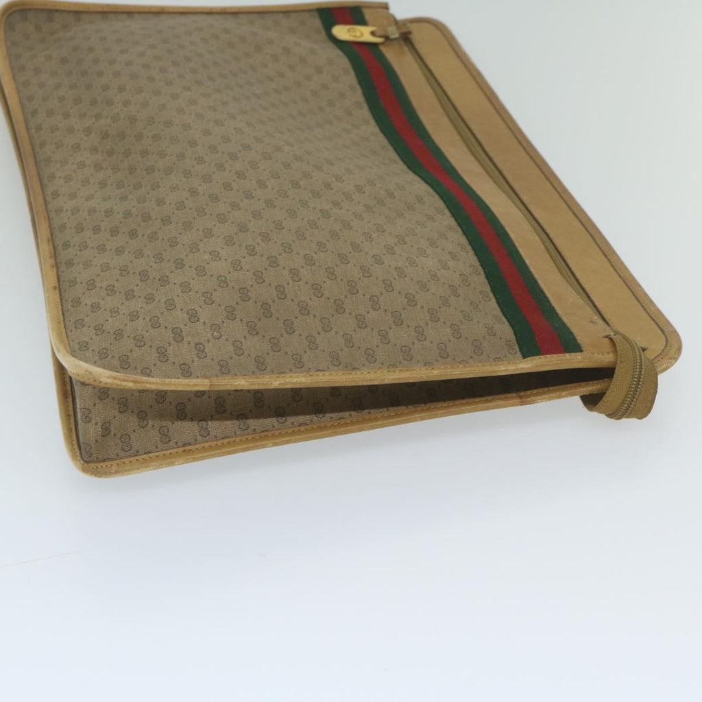 GUCCI Micro GG Supreme Web Sherry Line Briefcase Beige 017 115 4126 ki3823