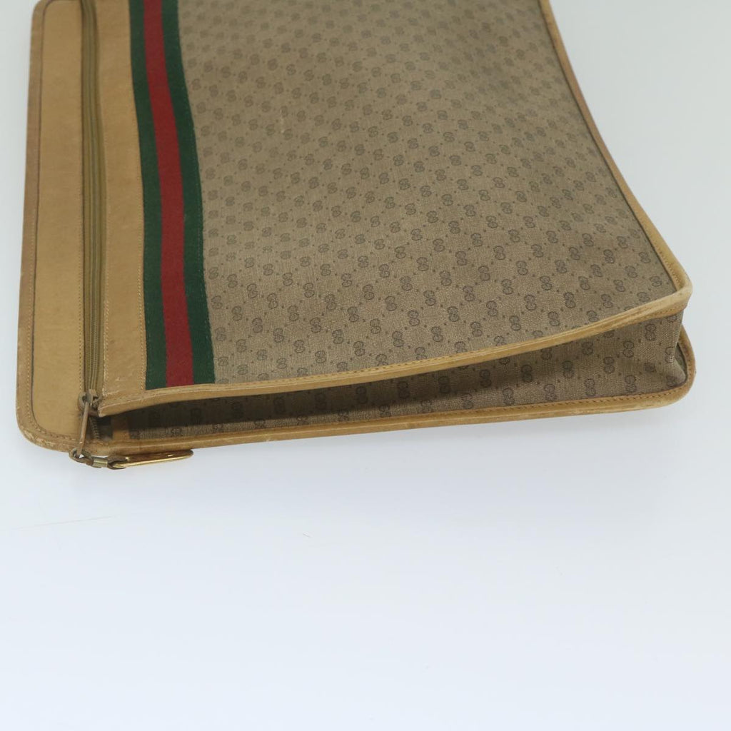 GUCCI Micro GG Supreme Web Sherry Line Briefcase Beige 017 115 4126 ki3823