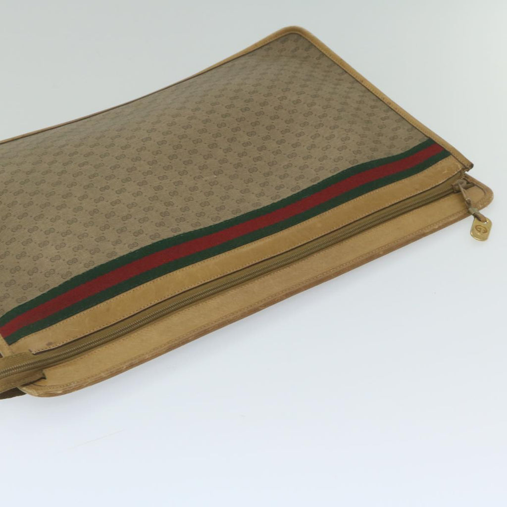 GUCCI Micro GG Supreme Web Sherry Line Briefcase Beige 017 115 4126 ki3823