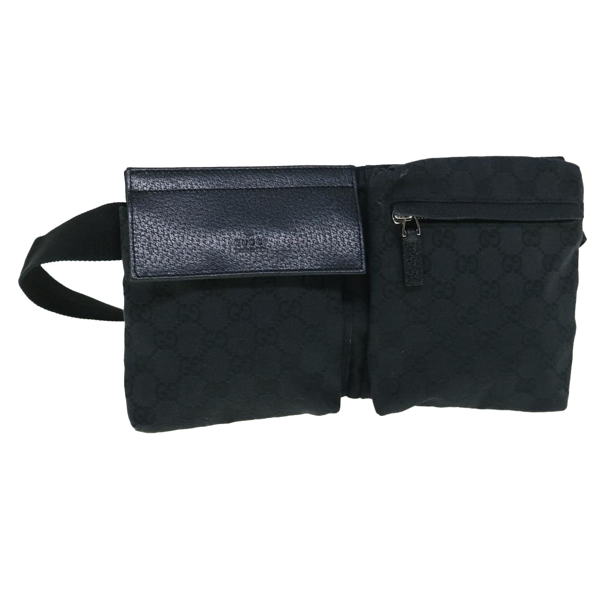 GUCCI GG Canvas Waist bag Black 28566 ki3828