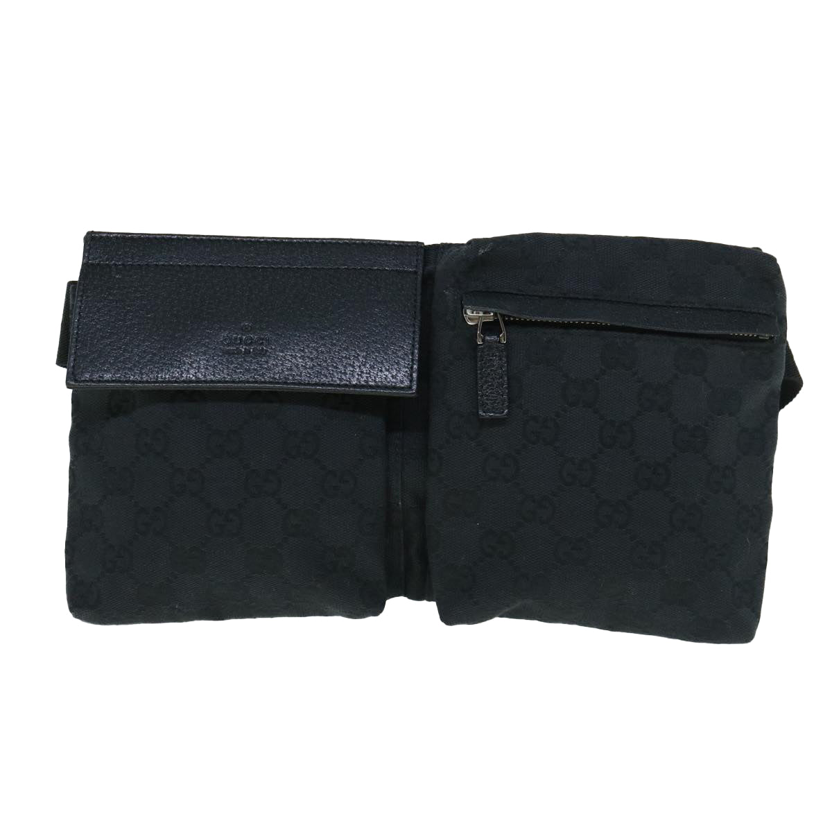 GUCCI GG Canvas Waist bag Black 28566 ki3828
