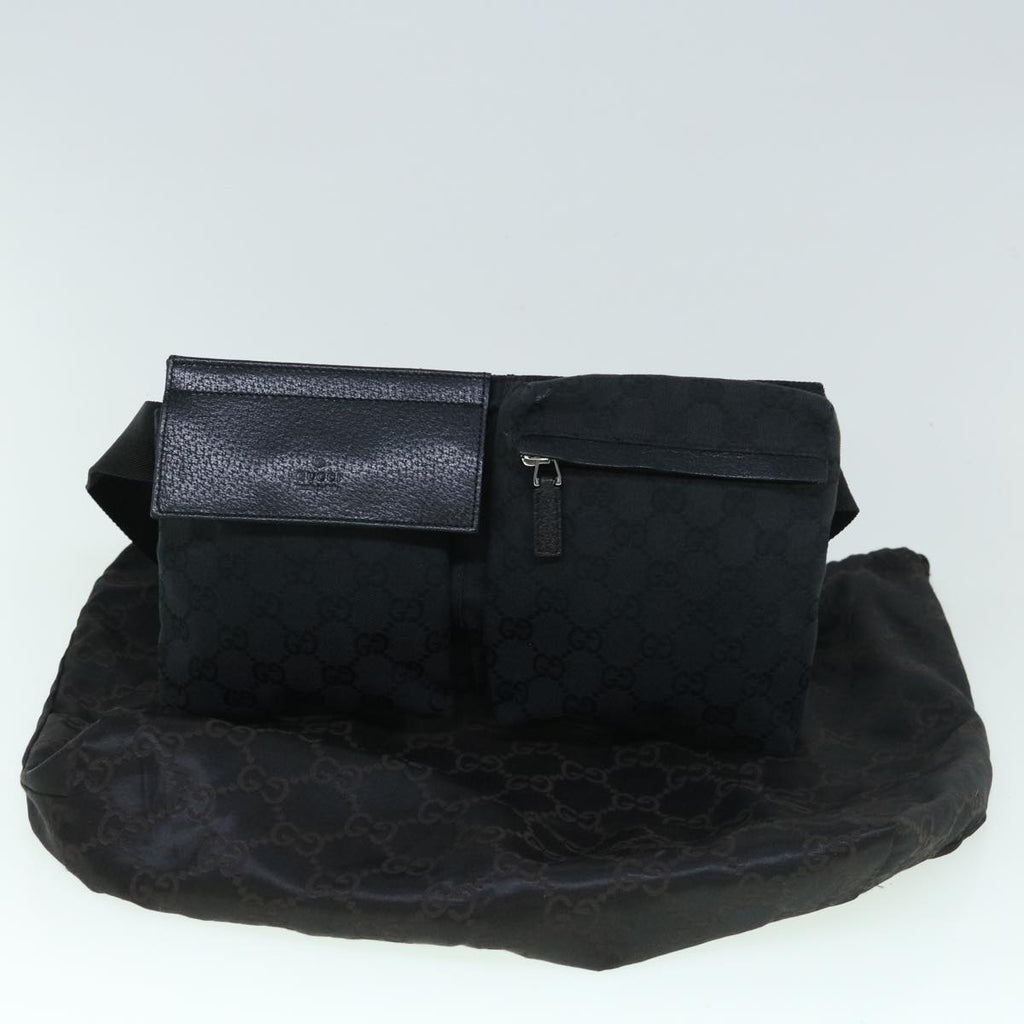 GUCCI GG Canvas Waist bag Black 28566 ki3828