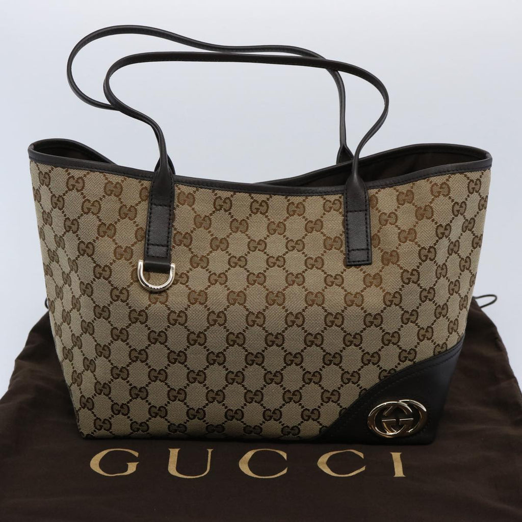 GUCCI GG Canvas Tote Bag Beige 169946 ki3831