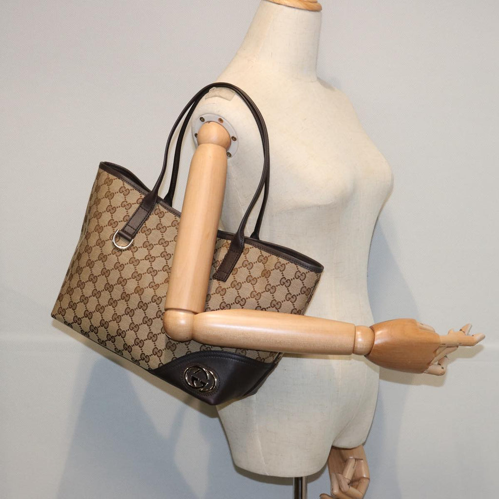 GUCCI GG Canvas Tote Bag Beige 169946 ki3831