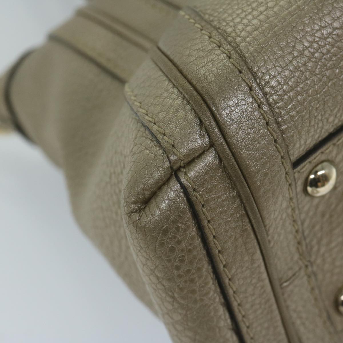 GUCCI Hand Bag Leather 2way Gold Tone 282300 ki3836