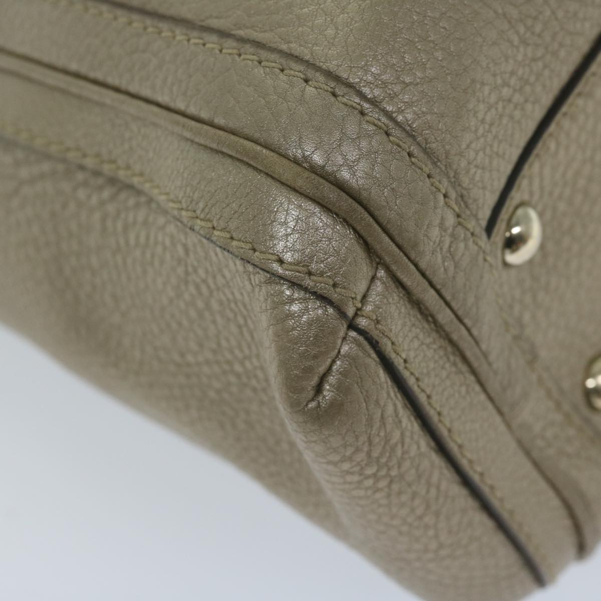 GUCCI Hand Bag Leather 2way Gold Tone 282300 ki3836