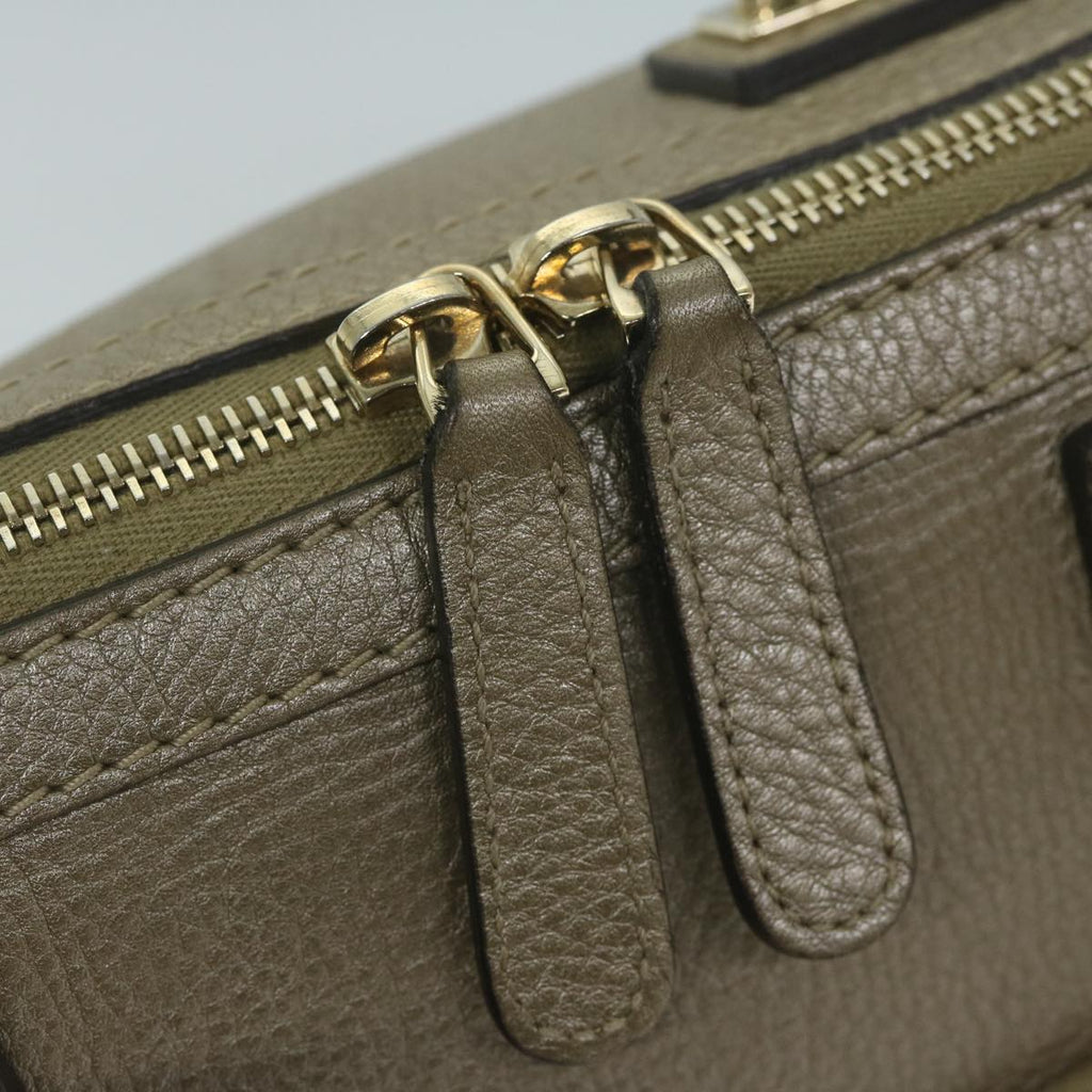 GUCCI Hand Bag Leather 2way Gold Tone 282300 ki3836