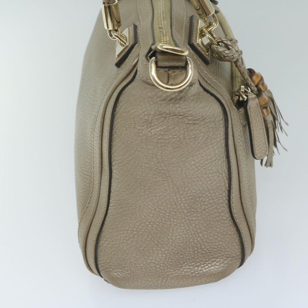 GUCCI Hand Bag Leather 2way Gold Tone 282300 ki3836