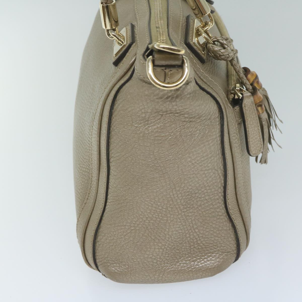 GUCCI Hand Bag Leather 2way Gold Tone 282300 ki3836