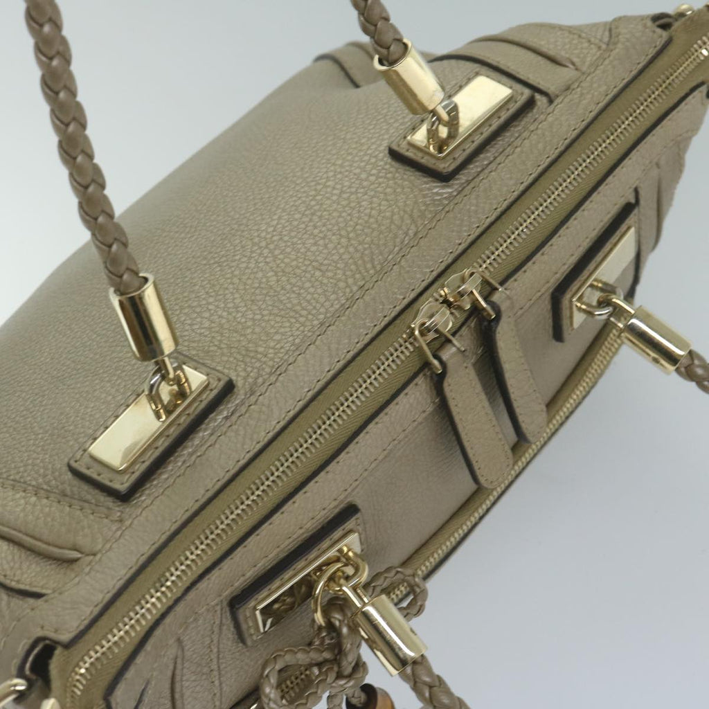 GUCCI Hand Bag Leather 2way Gold Tone 282300 ki3836