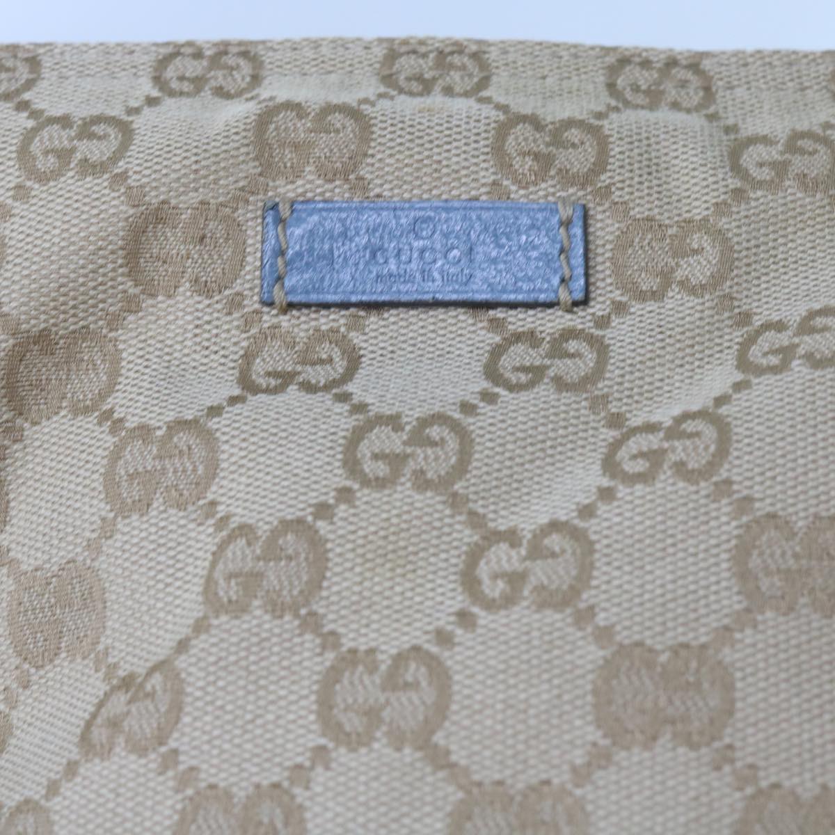 GUCCI GG Canvas Sherry Line Shoulder Bag Brown Light Blue 146309 ki3847