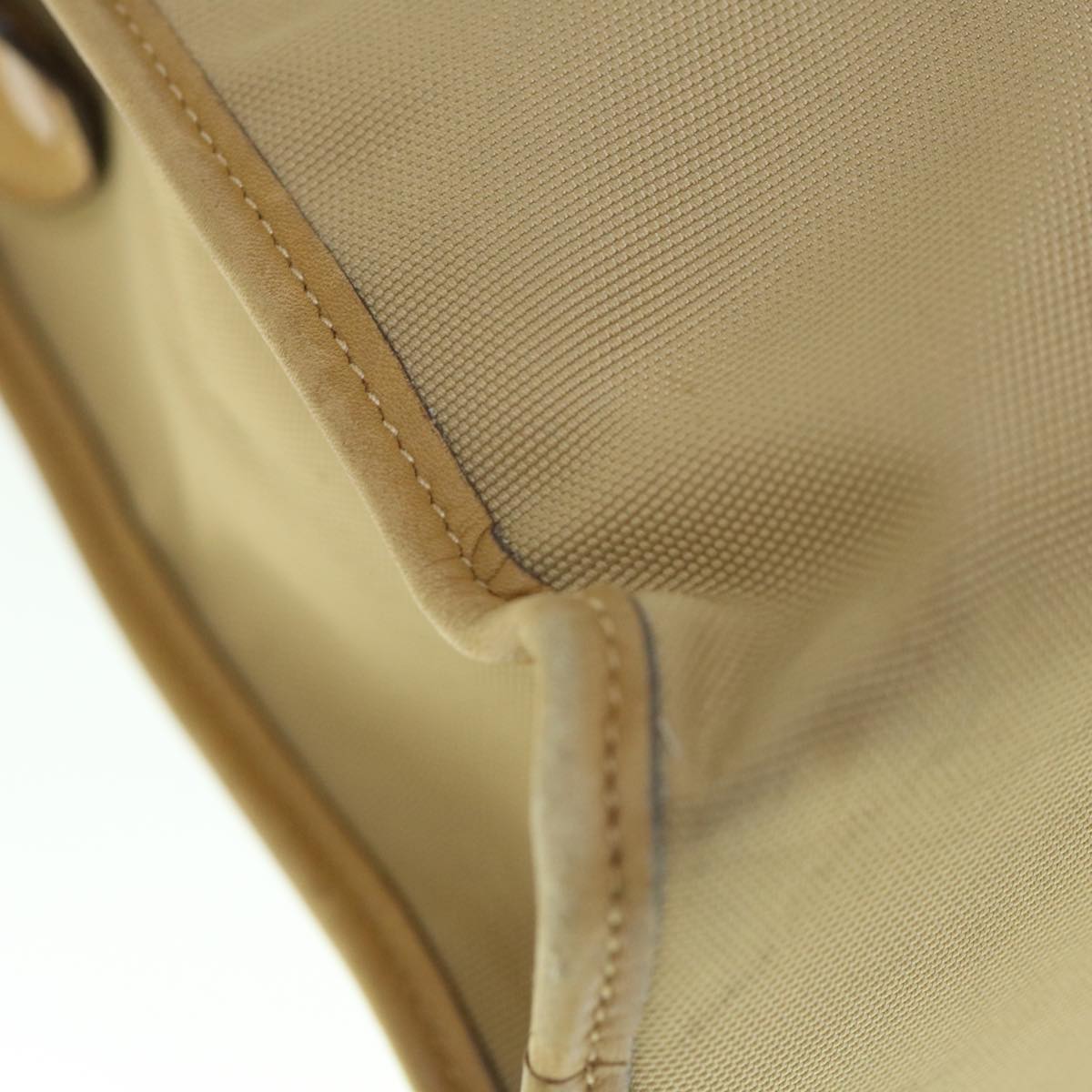 GUCCI Web Sherry Line Hand Bag Canvas Beige Red Green ki3854