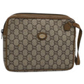 GUCCI GG Plus Supreme Clutch Bag PVC Leather Beige ki3866