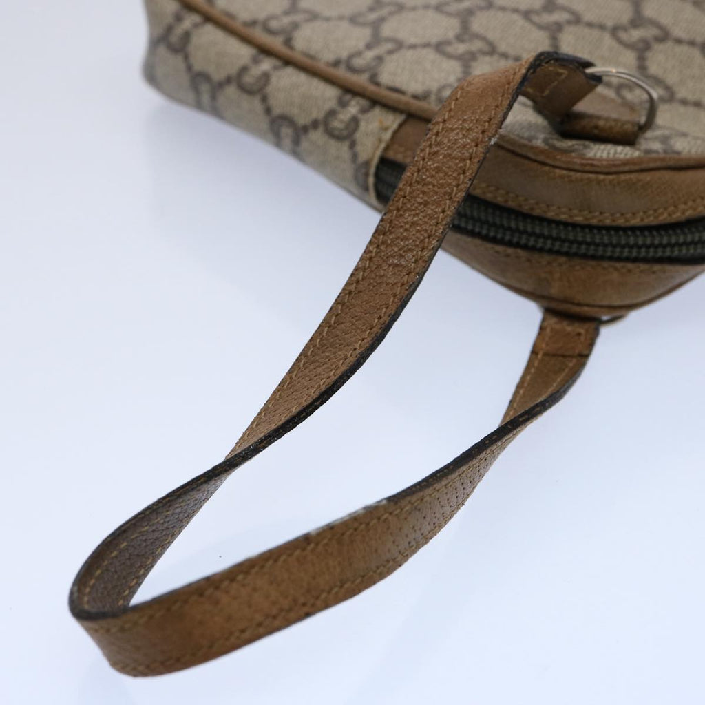 GUCCI GG Plus Supreme Clutch Bag PVC Leather Beige ki3866