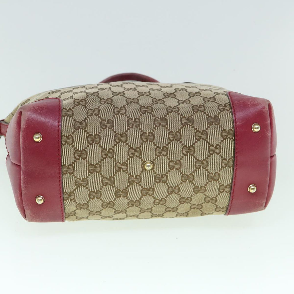 GUCCI GG Canvas Hand Bag 2way Beige Red 269957 ki3868