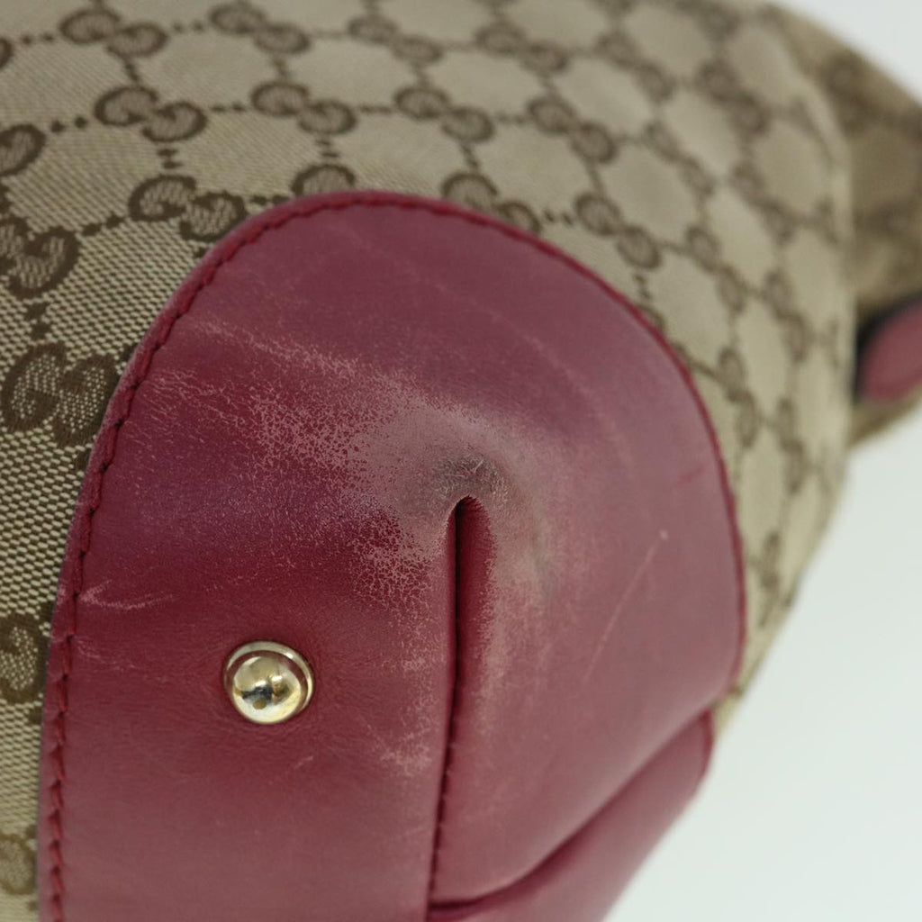 GUCCI GG Canvas Hand Bag 2way Beige Red 269957 ki3868