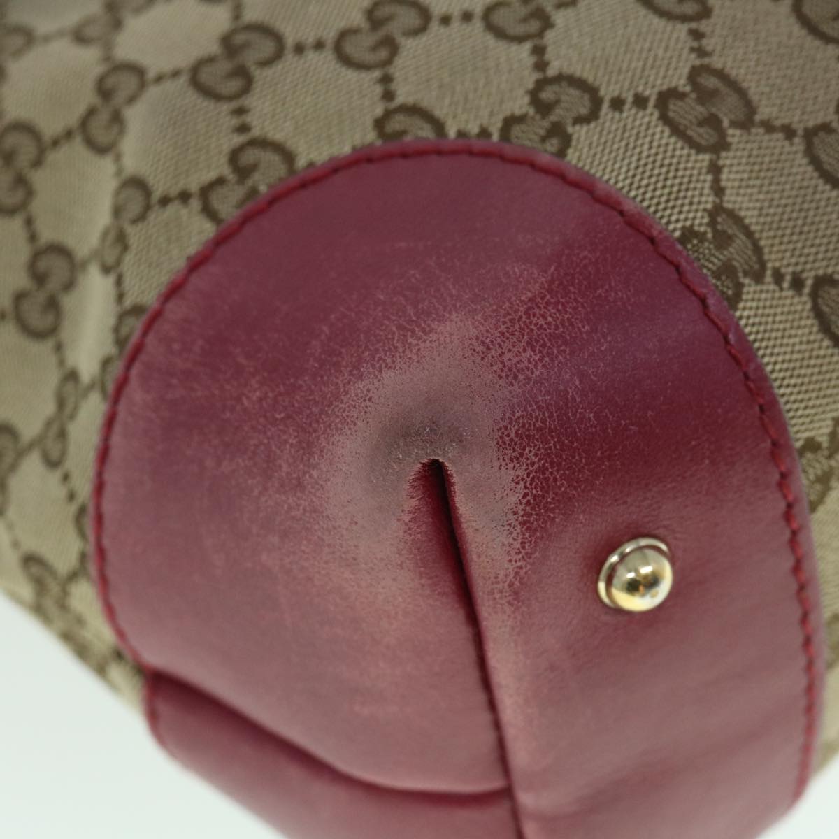 GUCCI GG Canvas Hand Bag 2way Beige Red 269957 ki3868