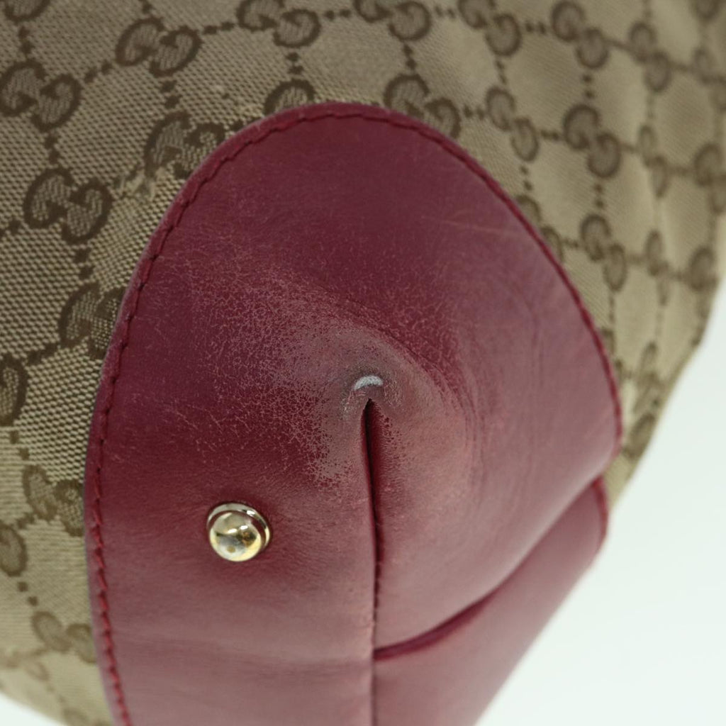 GUCCI GG Canvas Hand Bag 2way Beige Red 269957 ki3868