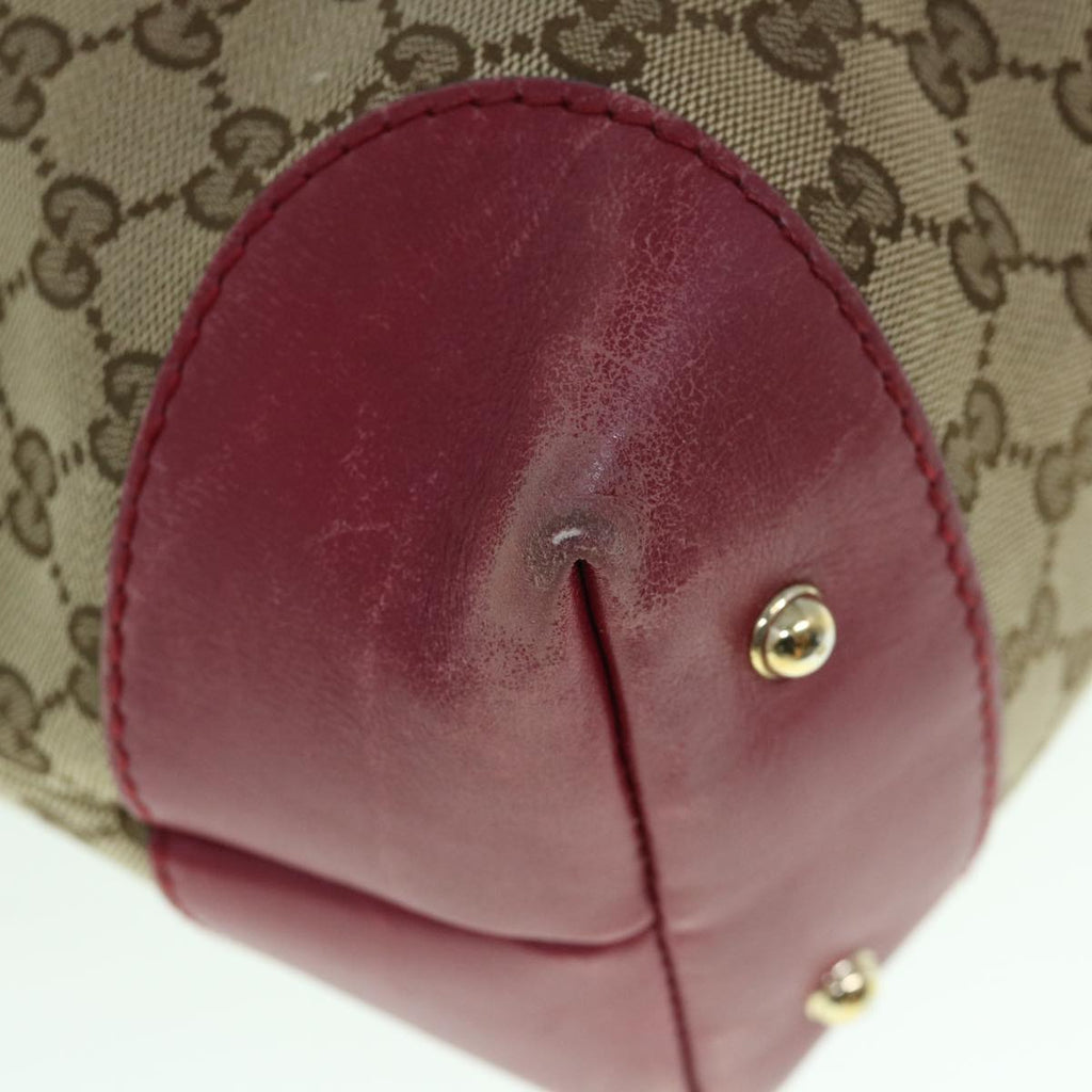 GUCCI GG Canvas Hand Bag 2way Beige Red 269957 ki3868
