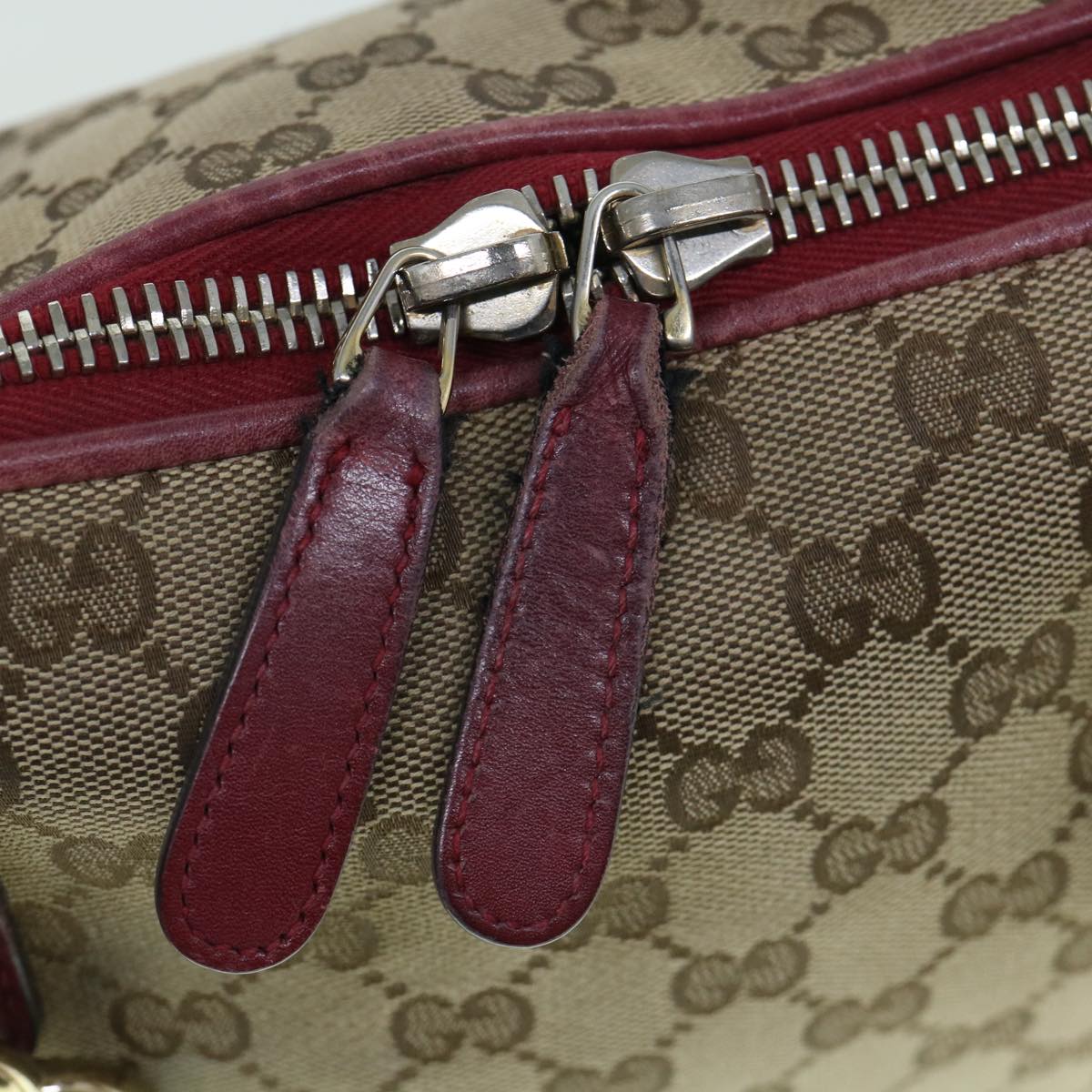 GUCCI GG Canvas Hand Bag 2way Beige Red 269957 ki3868