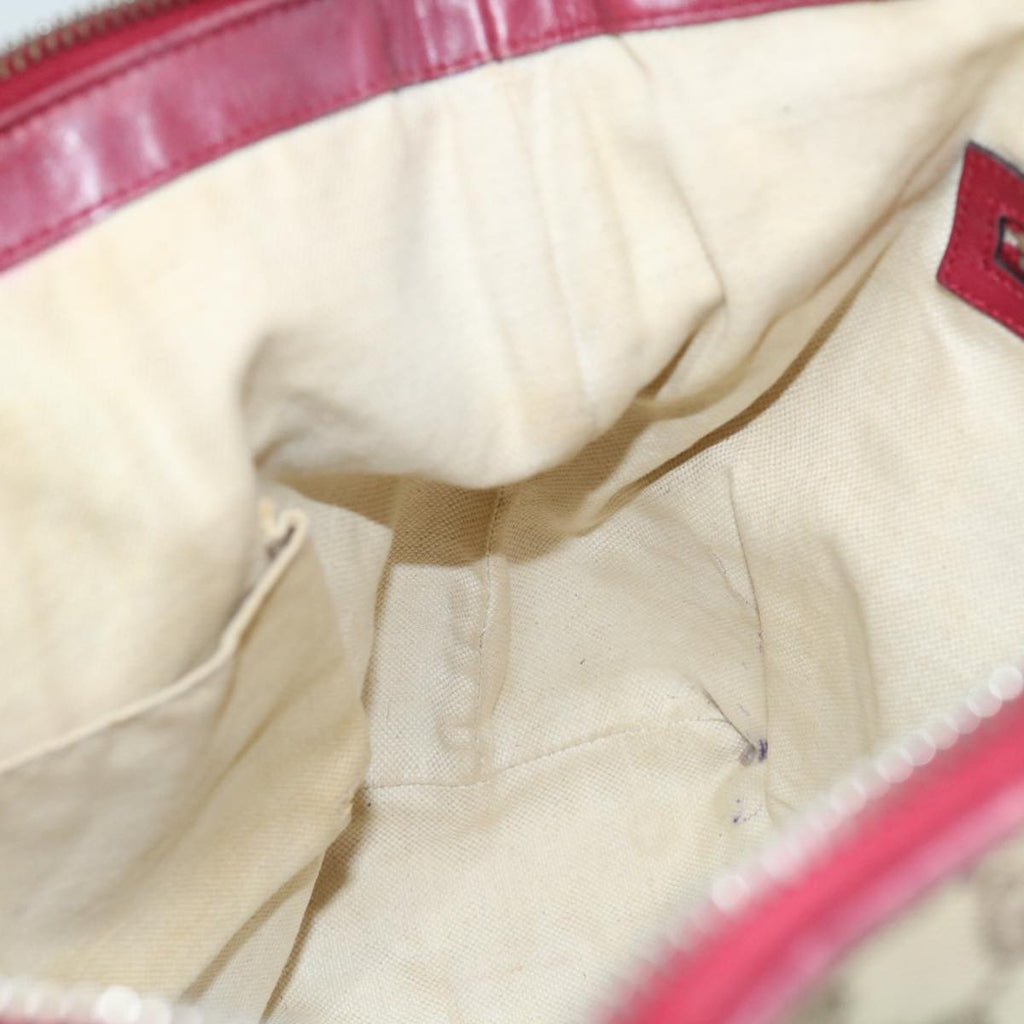 GUCCI GG Canvas Hand Bag 2way Beige Red 269957 ki3868