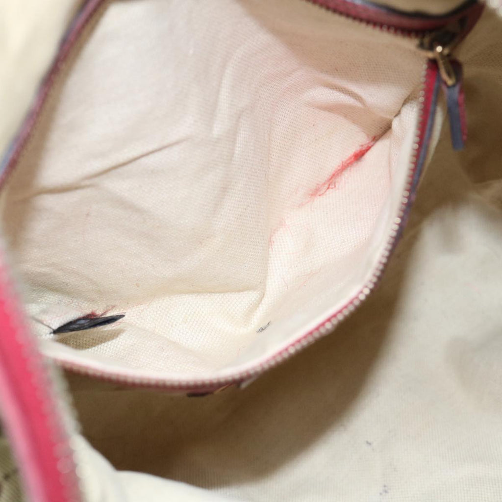 GUCCI GG Canvas Hand Bag 2way Beige Red 269957 ki3868