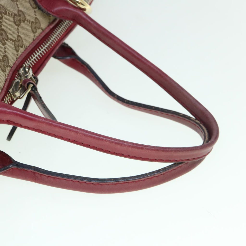 GUCCI GG Canvas Hand Bag 2way Beige Red 269957 ki3868