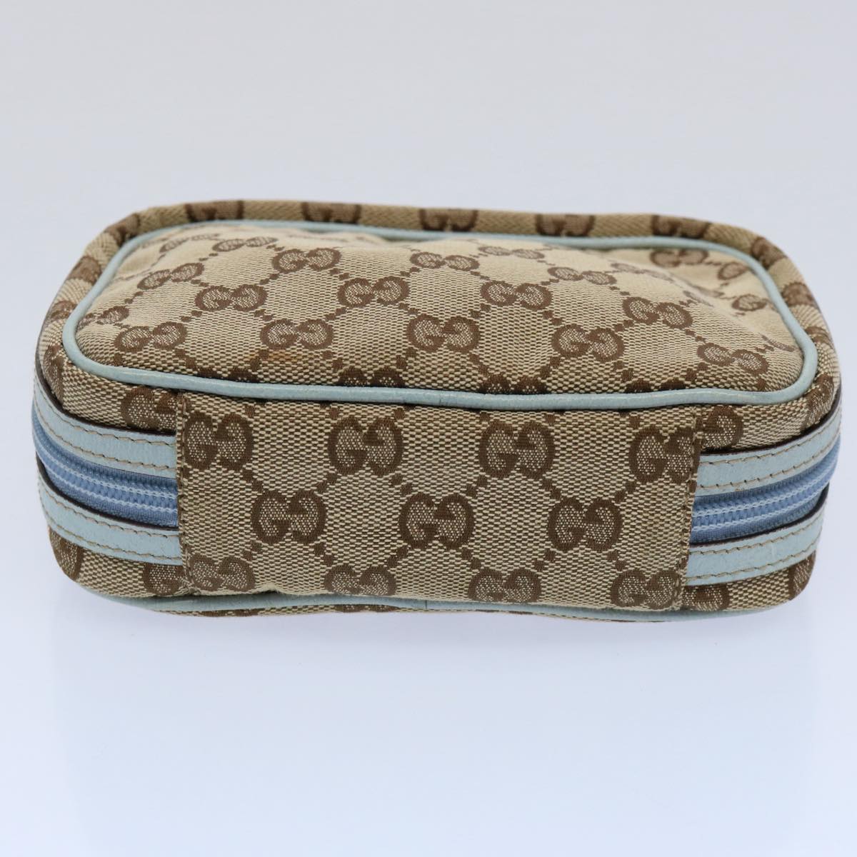 GUCCI GG Canvas Pouch Light Blue 153129 ki3876