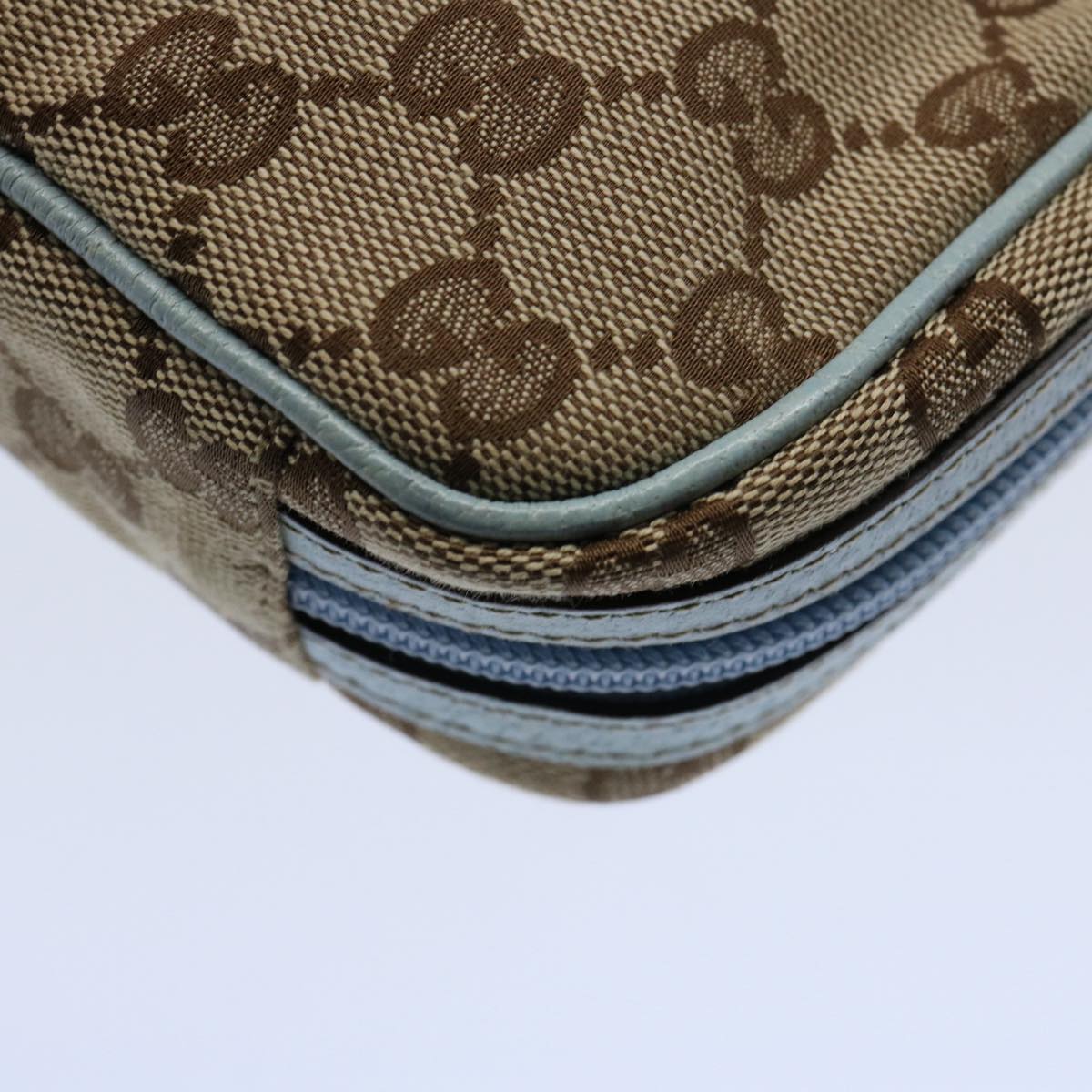 GUCCI GG Canvas Pouch Light Blue 153129 ki3876