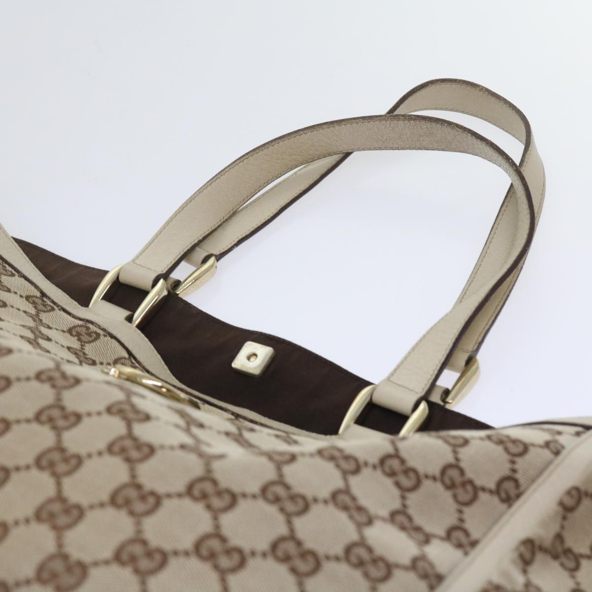 GUCCI GG Canvas Abbey Tote Bag Beige 141472 ki3898