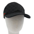 GUCCI GG Canvas Web Sherry Line Cap L Black Red Green 200035 ki3899