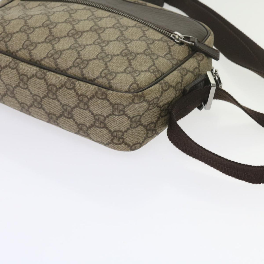 GUCCI GG Supreme Shoulder Bag PVC Leather Beige 282315 ki3901