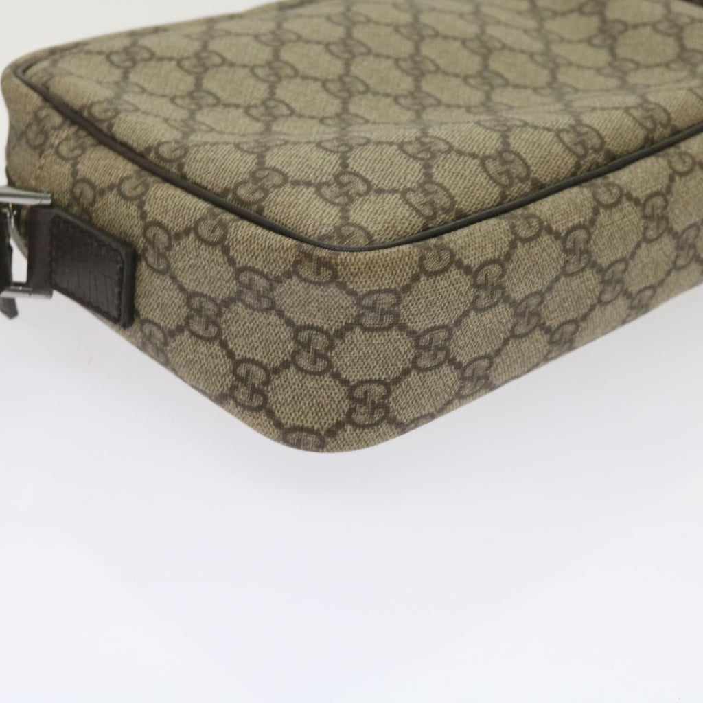 GUCCI GG Supreme Shoulder Bag PVC Leather Beige 282315 ki3901