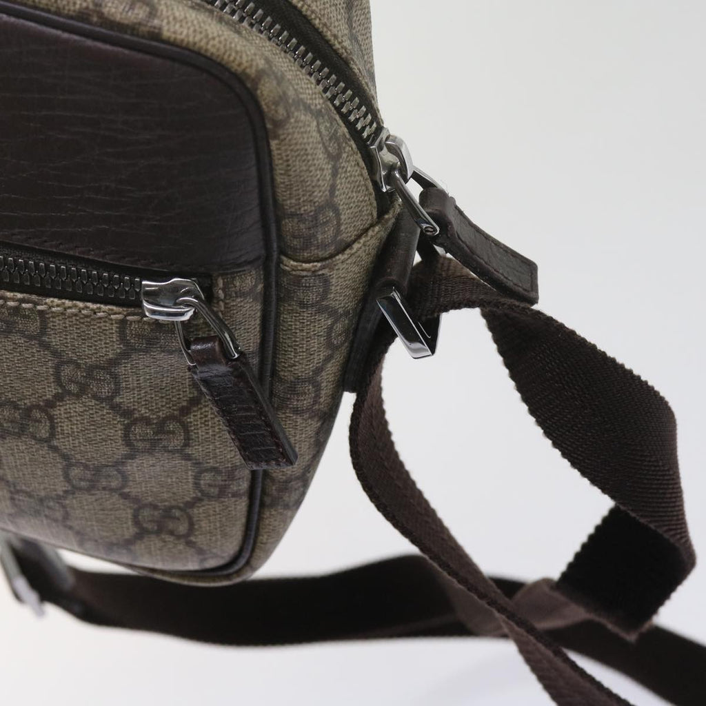 GUCCI GG Supreme Shoulder Bag PVC Leather Beige 282315 ki3901