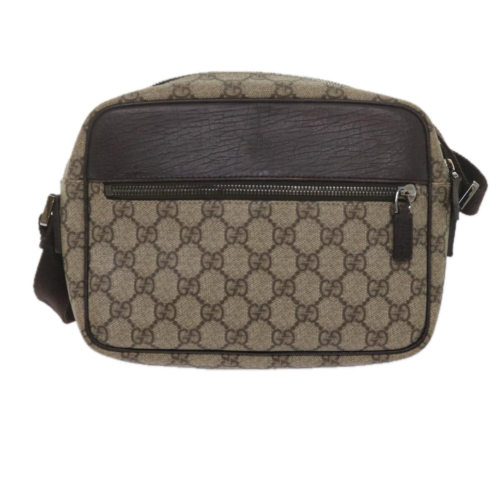 GUCCI GG Supreme Shoulder Bag PVC Leather Beige 282315 ki3901