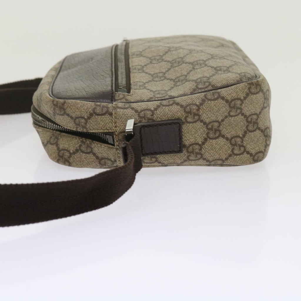 GUCCI GG Supreme Shoulder Bag PVC Leather Beige 282315 ki3901