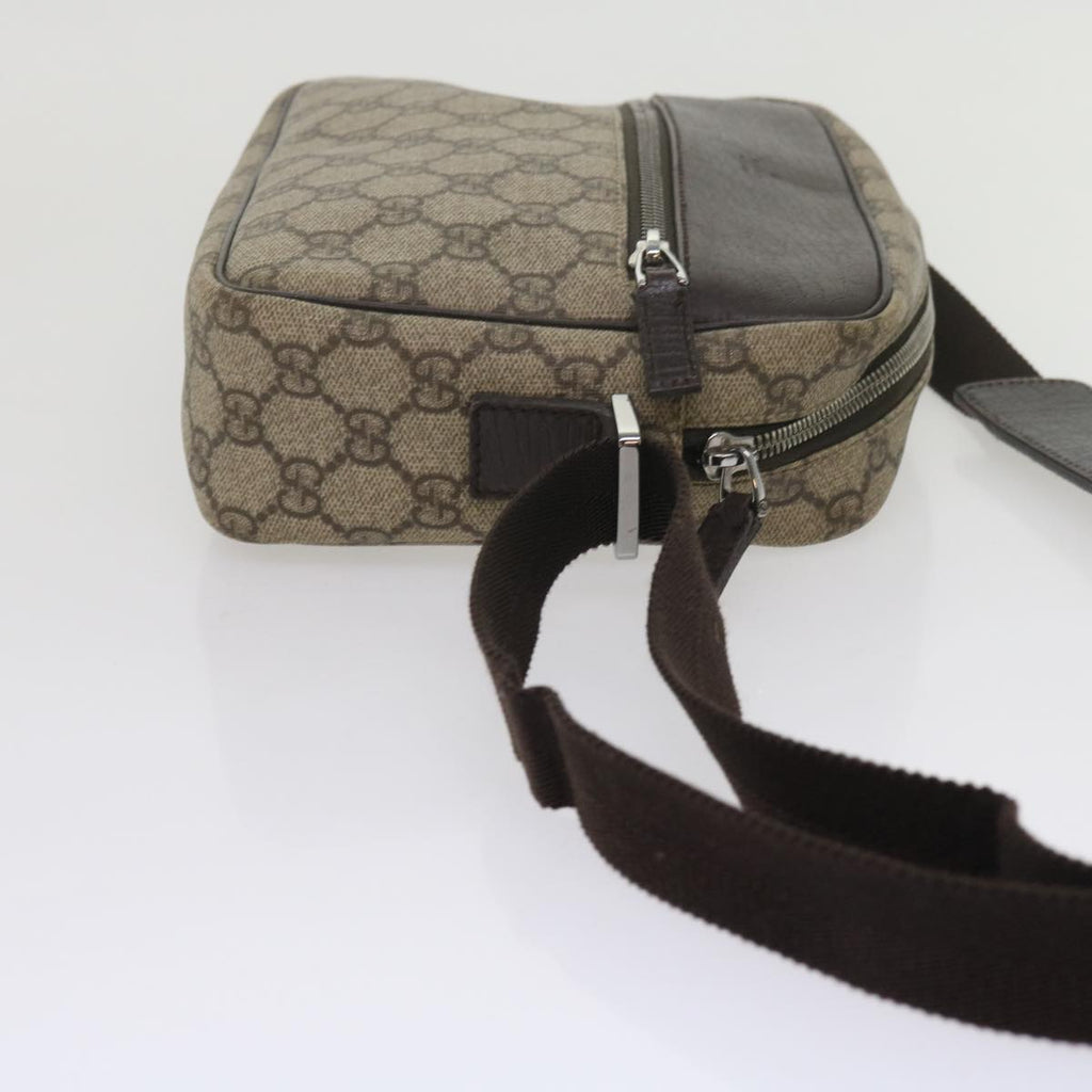 GUCCI GG Supreme Shoulder Bag PVC Leather Beige 282315 ki3901