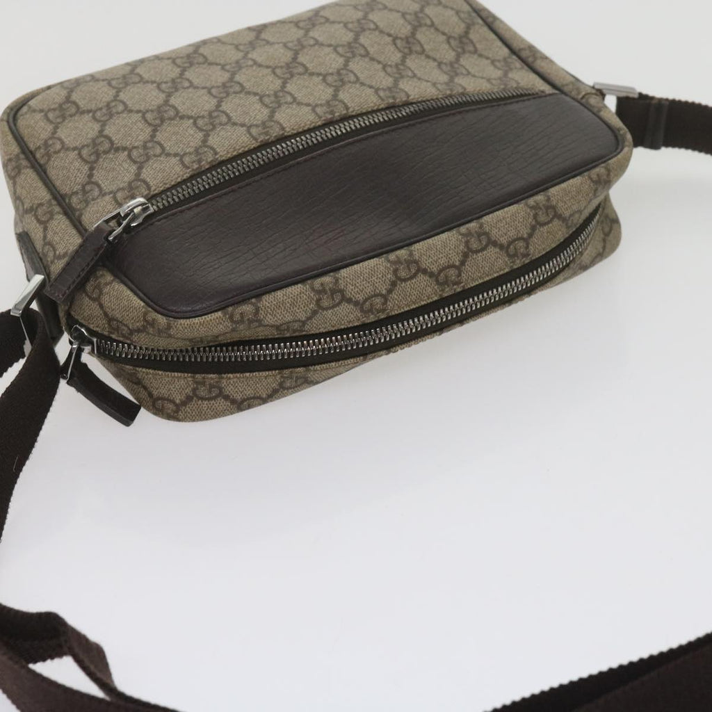 GUCCI GG Supreme Shoulder Bag PVC Leather Beige 282315 ki3901