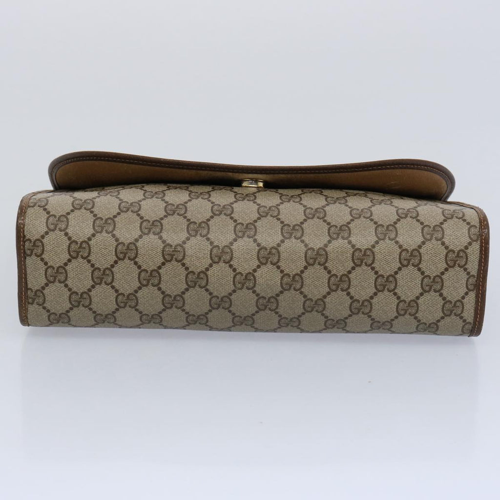 GUCCI GG Supreme Web Sherry Line Clutch Bag Beige Red 156 01 031 ki3943