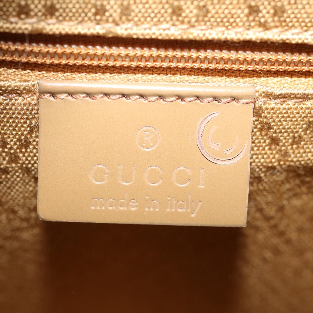 GUCCI Bamboo Diamante Diana Hand Bag Patent leather Beige ki4343