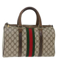 GUCCI GG Supreme Web Sherry Line Boston Bag PVC Beige Red 40 02 007 ki4347