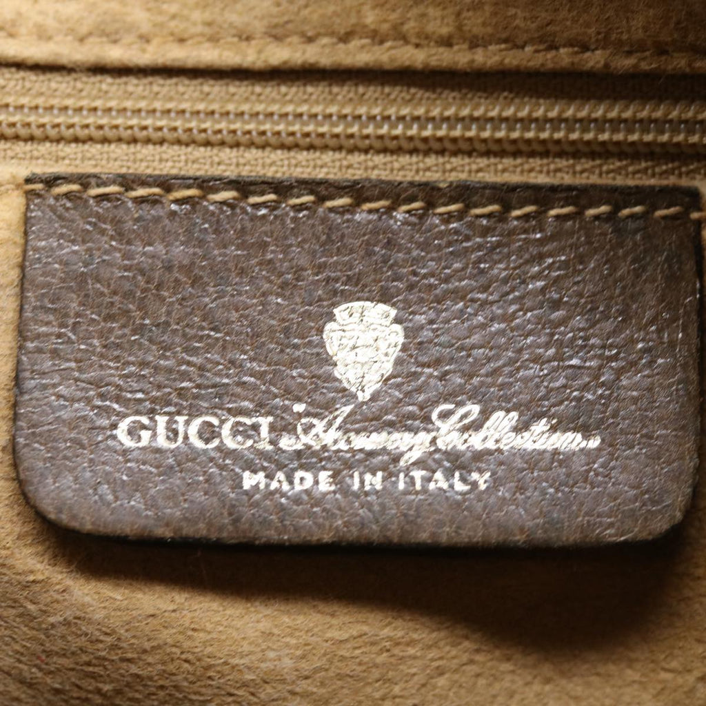 GUCCI GG Supreme Web Sherry Line Boston Bag PVC Beige Red 40 02 007 ki4347