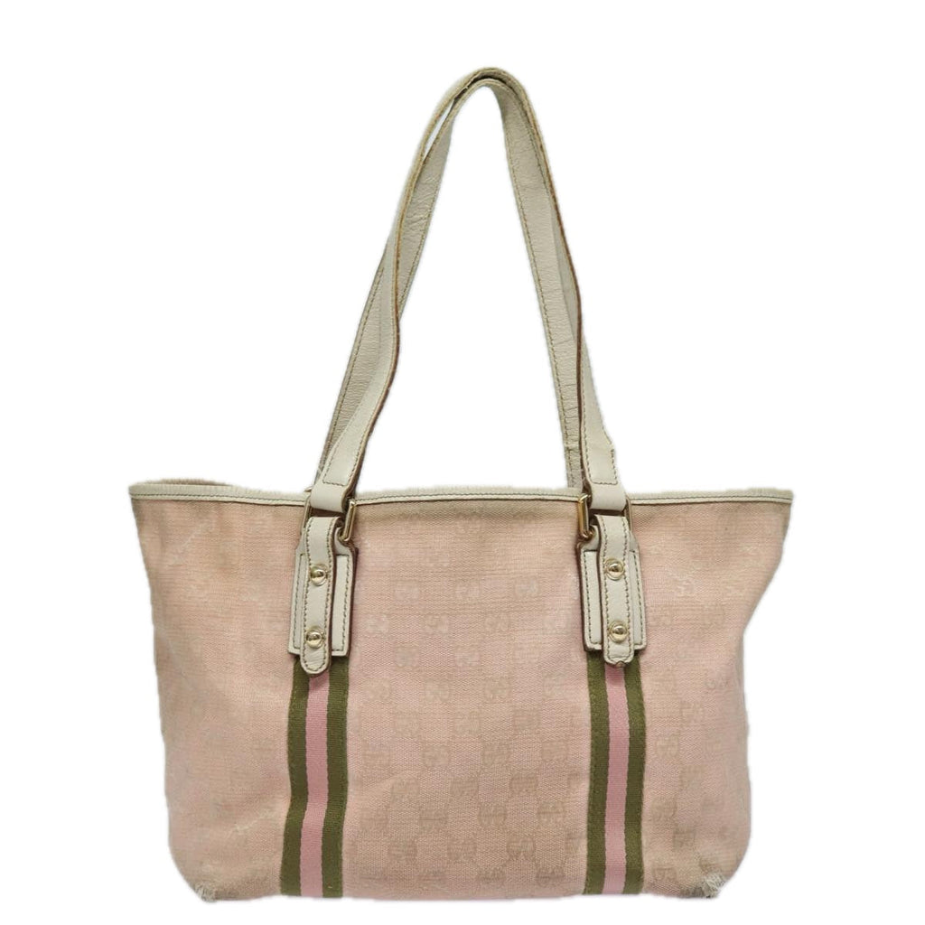 GUCCI GG Canvas Web Sherry Line Hand Bag 5Set Beige Pink black ki4367