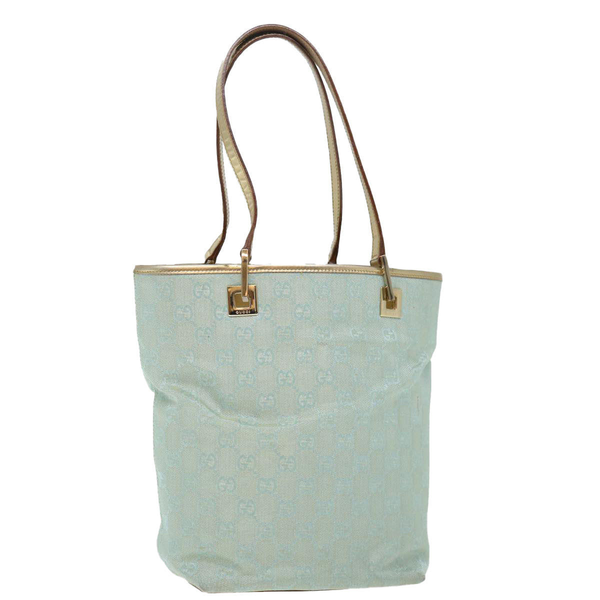 GUCCI GG Canvas Tote Bag Light Blue 002 1099 ki4373