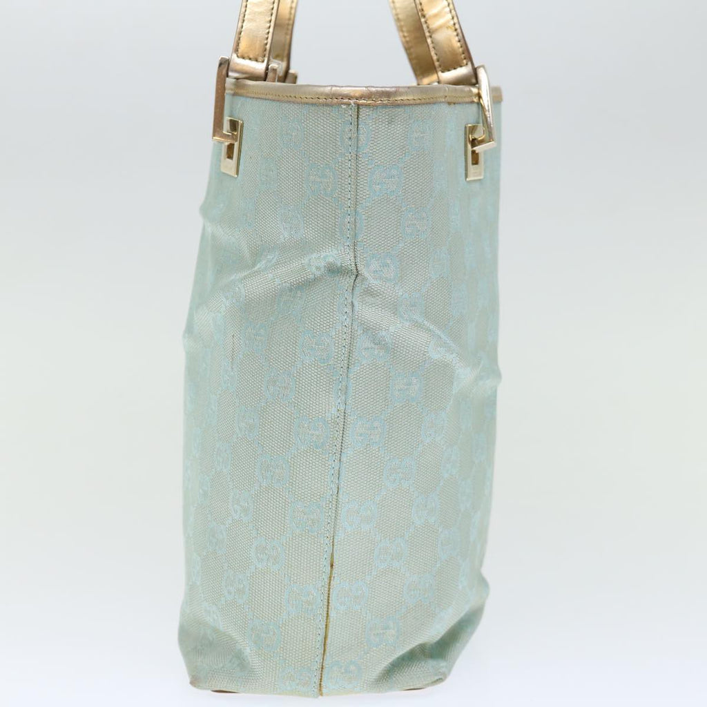 GUCCI GG Canvas Tote Bag Light Blue 002 1099 ki4373