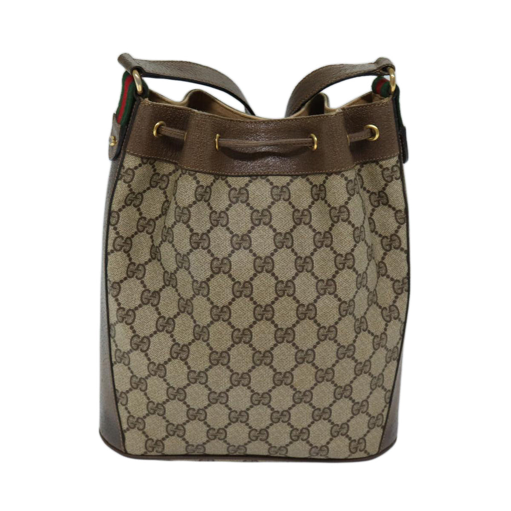 GUCCI GG Supreme Web Sherry Line Shoulder Bag Beige Red 41 02 034 ki4374