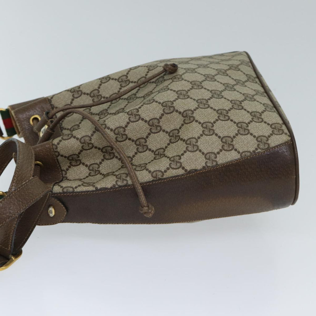 GUCCI GG Supreme Web Sherry Line Shoulder Bag Beige Red 41 02 034 ki4374