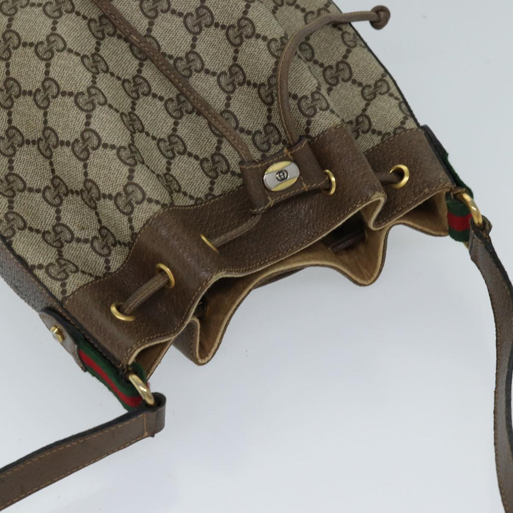 GUCCI GG Supreme Web Sherry Line Shoulder Bag Beige Red 41 02 034 ki4374
