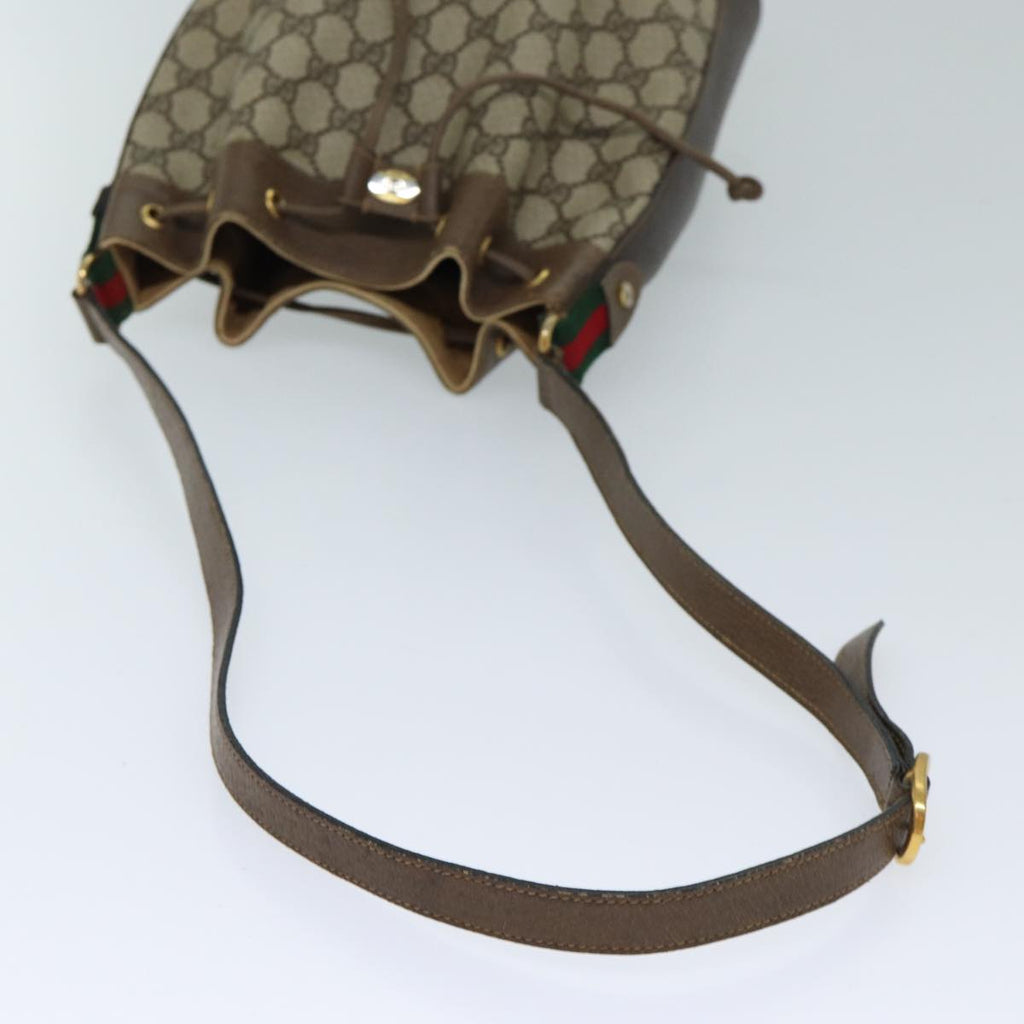 GUCCI GG Supreme Web Sherry Line Shoulder Bag Beige Red 41 02 034 ki4374