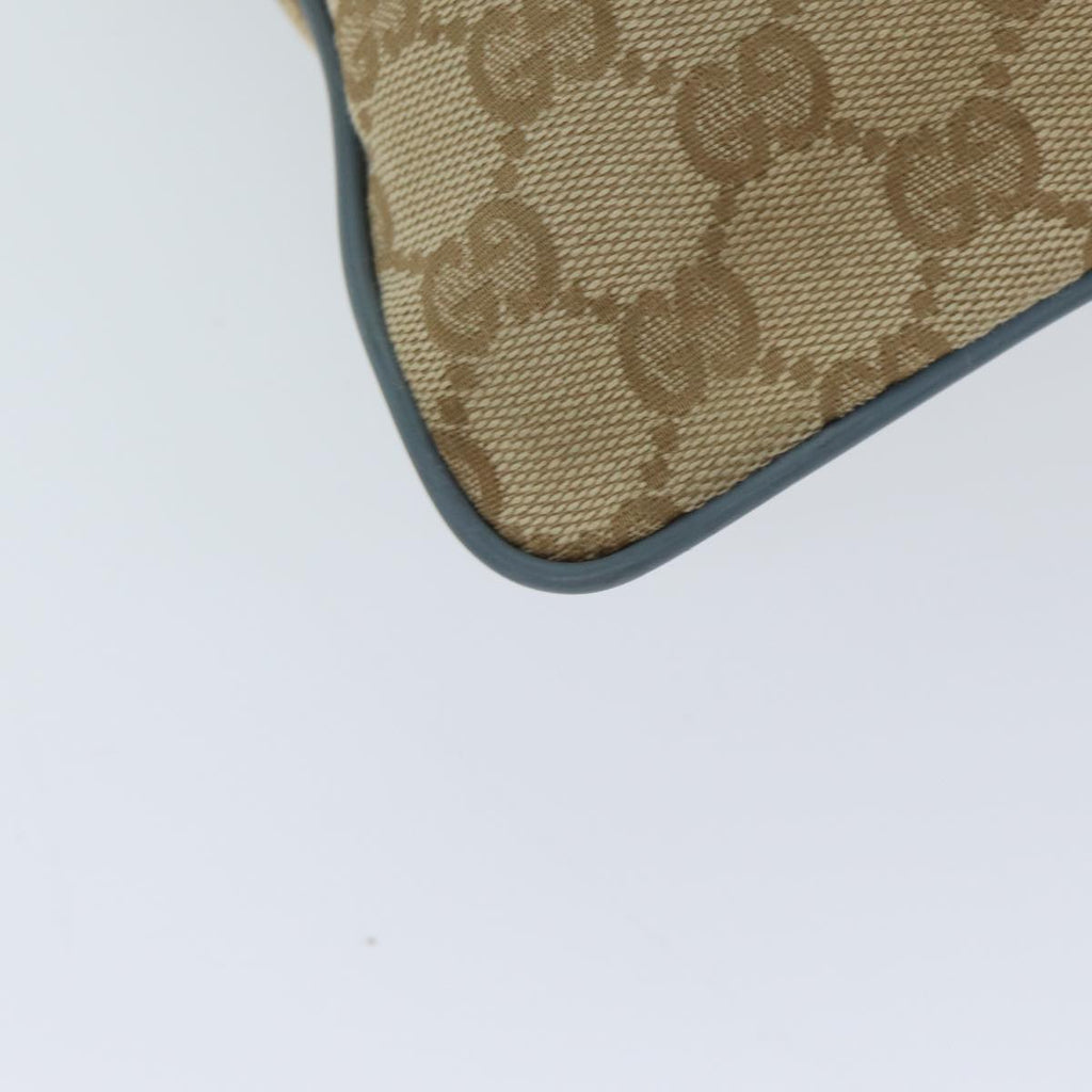 GUCCI GG Canvas Sherry Line Shoulder Bag Light Blue Brown 146309 ki4375